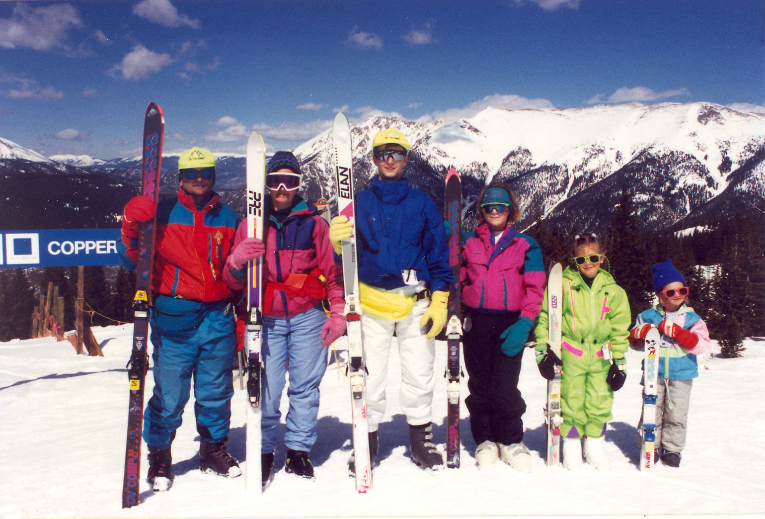 1995 Family Ski Photo at Copper Mountain