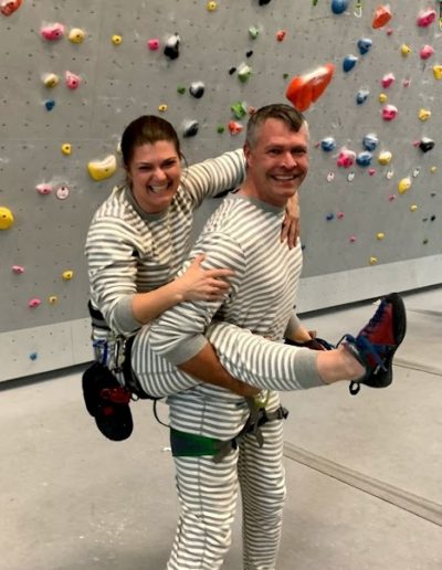 Funny Family Photo Pajamas at Movement Climbing Gym Denver Colorado